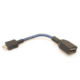 志達電子 DL027/0.1 線長0.1M 日本鐵三角 TD04-0501 Micro USB 公- A 母 OTG USB DAC 專用傳輸線 適用AT-HA30USB