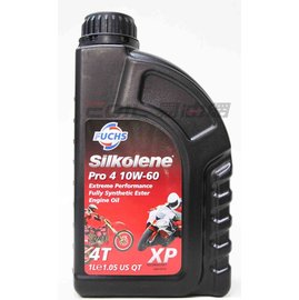 【易油網】FUCHS silkolene Pro 4 10W60 XP 4T 全合成酯類機油 1L*10瓶【整箱購買】