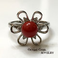 【Ocean Gem】海洋之心 天然紅珊瑚圓珠造型戒指 624176