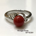 【Ocean Gem】海洋之心 天然紅珊瑚圓珠造型戒指 624173