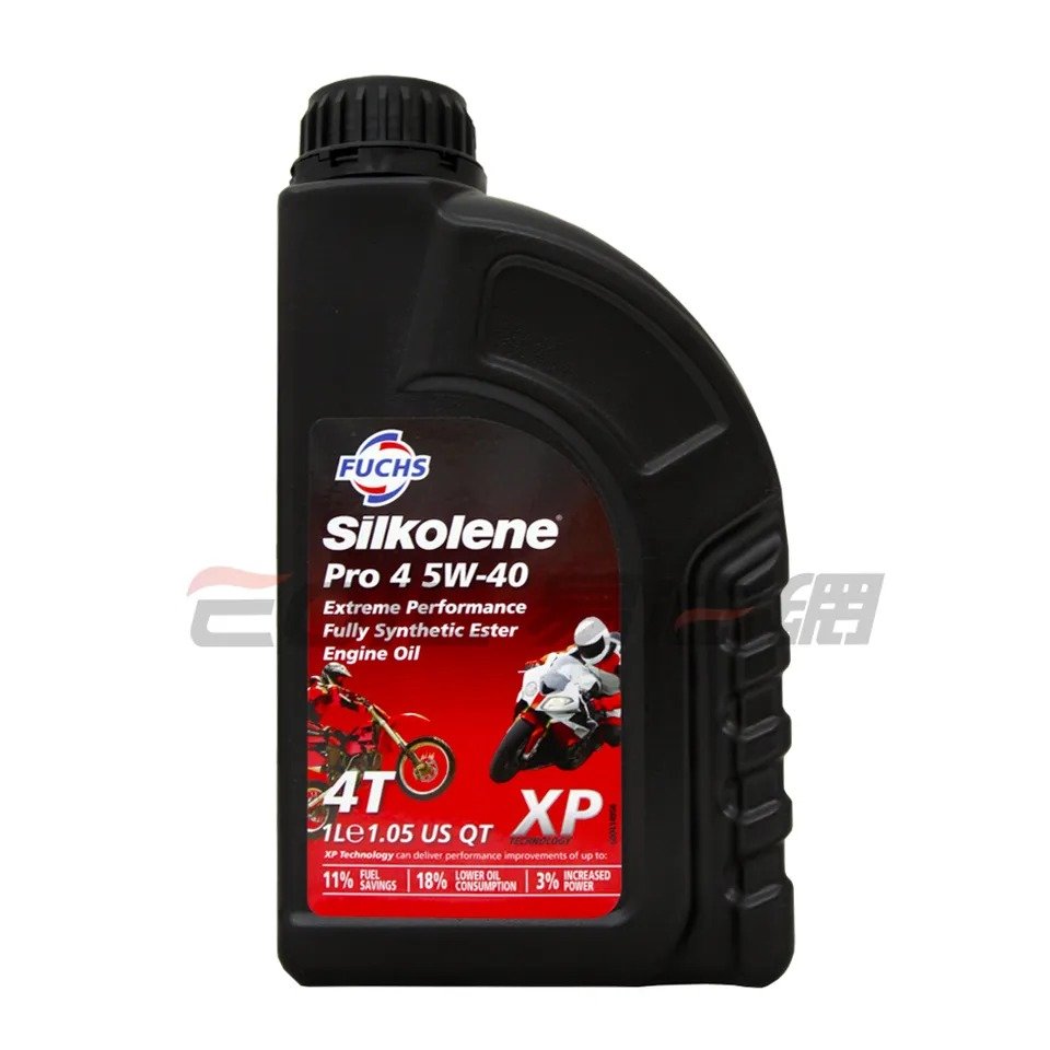 【易油網】FUCHS silkolene Pro 4 5W40 XP 4T 全合成酯類機油 RACE 1L*10瓶【整箱購買】