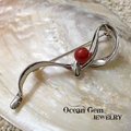 【Ocean Gem】海洋之心 天然紅珊瑚圓珠造型別針 434074
