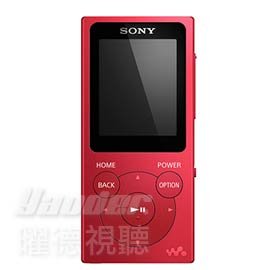 【曜德★送收線器】SONY NW-E394 紅色 8GB 數位隨身聽 震撼低音 ★免運★