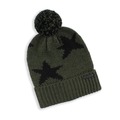 美國百分百【全新真品】COACH 毛帽 針織帽 帽子 配件 毛線帽 86023 保暖 羊毛 星星 男 軍綠色 G091