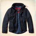 美國百分百【Hollister Co.】外套 HCO 鋪棉 立領 夾克 風衣 外套 海鷗 深藍 S M L號 G247
