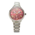 MANGO 三眼俏皮表情時尚優質腕錶-紅-MA6667L-15