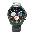 MANGO 霸道總裁時尚三眼優質腕錶-黑-MG950010-BK