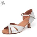 42409-Afa安法 國標舞鞋 女 拉丁鞋 閃銀低矮跟 1.8吋