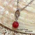 【Ocean Gem】海洋之心 天然紅珊瑚圓珠造型項鍊 134087