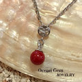 【Ocean Gem】海洋之心 天然紅珊瑚圓珠造型項鍊 134095