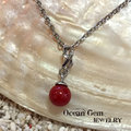 【Ocean Gem】海洋之心 天然紅珊瑚圓珠造型項鍊 134096