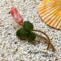 【Ocean Gem】海洋之心 天然粉紅珊瑚雕刻鬱金香造型別針 431035
