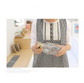 [Mamae] ~新品~出口韓國蕾絲小格子背心式圍裙 簡約風格 廚房工作服 成人圍裙