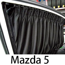 預購Carlife 美背式汽車窗簾(Mazda 5)-時尚水晶黑【7窗 側前+側後+側尾+後擋】~安裝費另計