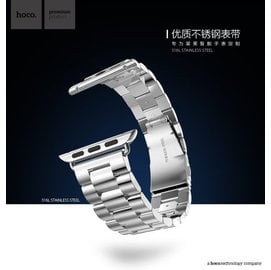 【愛瘋潮】HOCO APPLE Watch 1代2代 42mm 不鏽鋼帶扣錶帶 格朗鋼錶帶 - 三珠款