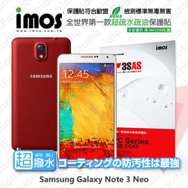 【愛瘋潮】急件勿下 Samsung GALAXY Note 3 Neo iMOS 3SAS 防潑水 防指紋 疏油疏水 螢幕保護貼