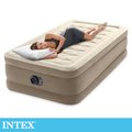 【INTEX】超厚絨豪華單人加大充氣床-寬99cm (內建電動幫浦-fiber tech)15020030(64425ED)