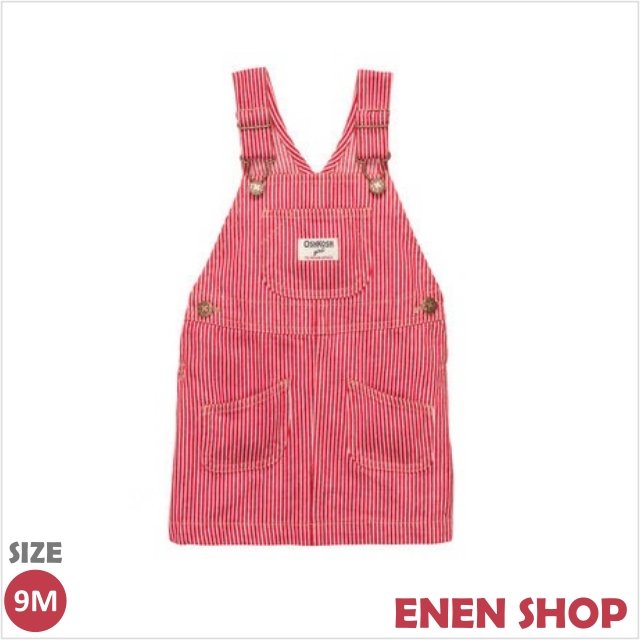 『Enen Shop』@OshKosh Bgosh 經典款紅色條紋吊帶裙 #434A200｜9M **零碼出清**