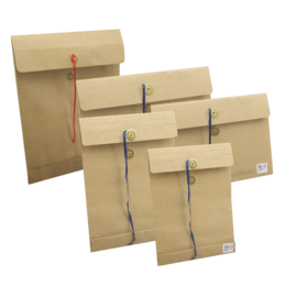 B4橫式立體資料袋(6個/包) 立體 公文袋/資料袋/文件袋/紙袋/包裝袋/信封/公文封/ 附繩直式