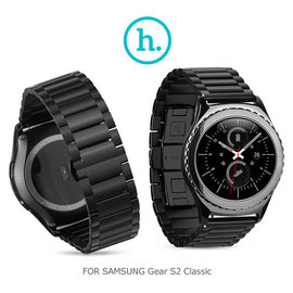 【愛瘋潮】急件勿下 HOCO 浩酷 SAMSUNG Gear S2 Classic 格朗錶帶三珠款 ( 22mm 錶扣均適用) / 黑色