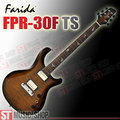 ST Music Shop★Farida法麗達電吉他FPR-30F TS（楓木虎紋褐）｜附贈專屬硬殼箱