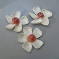 手作貝殼花/Shell Flowers(五葉/小白蛤/3入)