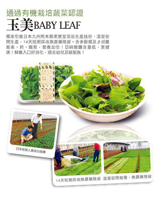 玉美有機 Baby Leaf 綜合生菜150g 未清洗 Pchome商店街 台灣no 1 網路開店平台