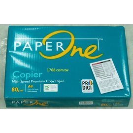 【PAPER ONE】 A4 -80P-白色影印紙- 500張/包(全省配送.不限區域)