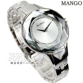 (活動價) MANGO 星光戀曲不鏽鋼時尚腕錶 16道切邊工設計鏡面 女錶 銀 MA6297L-SR