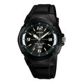 CASIO WATCH 卡西歐黑面休閒個性運動膠帶腕錶 型號：MW-600F-1A【神梭鐘錶】
