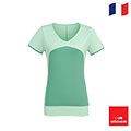超值優惠!法國【EiDER】女專業排汗透氣抗UV短V領衫 / 6EIV3558
