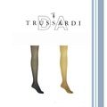 TRUSSARDI -【顯瘦花紋網襪】黑/膚(二色可選)