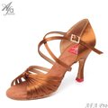 Afa Pro-專業舞鞋 女拉丁 深古銅緞 細帶 單結 國標舞鞋 P48415