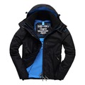 美國百分百【全新真品】Superdry 極度乾燥 Arctic 風衣 連帽 外套 防風 夾克 刷毛 黑色 藍色 S號 F965