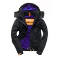 美國百分百【全新真品】Superdry 極度乾燥 風衣 連帽 外套 防風 夾克 刷毛 黑色 深紫 女 F855