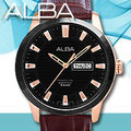 ALBA 雅柏 手錶專賣店 AV3276X1 男錶 石英錶 褐色真皮皮革錶帶 三眼計時 日期 黑 全新品 保固一年 開發票