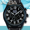 ALBA 雅柏 手錶專賣店 AT3537X1 男錶 石英錶 真皮皮革錶帶 日期顯示窗 黑 全新品 保固一年 開發票