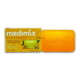 印地摩沙 Medimix Ayurvedic 草本薑黃摩洛哥堅果油美膚皂 (黃橙) 125g 杜拜帆船 外銷版 限時優惠