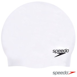 【線上體育】SPEEDO成人矽膠泳帽PLAIN MOULDED 白 66