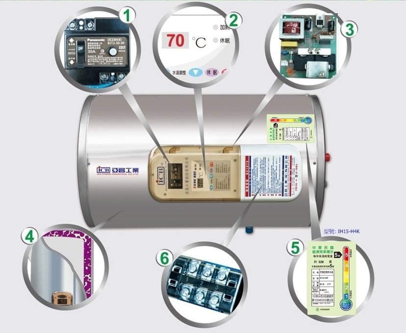 0983375500亞昌電熱水器ih12 V4k 12加侖儲存式電能熱水器可調溫節能休眠型直掛式 亞昌熱水器 台中 露天拍賣