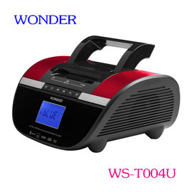 WONDER 旺德藍芽隨身音響 WS-T004U（藍色、紅色）☆ ◆可播放藍芽/USB/SD/MP3/FM收音機 ↘☆