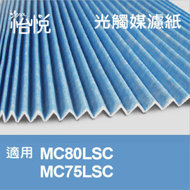 【怡悅光觸媒濾紙】適用大金（DAIKIN）MC80JSC.MC75JSC.MC75LSC 同KAC998A4 (四片賣場)