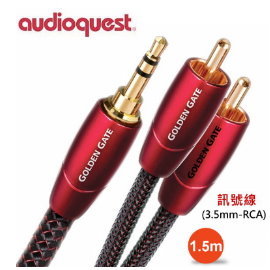 鈞釩音響~美國名線 Audioquest Golden Gate (3.5mm-RCA) 訊號線 1.5M. 公司貨