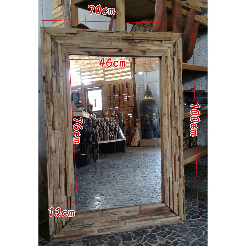【自然屋精品】柚木造型長型鏡 鏡子 全身鏡 花妝鏡 木框鏡 實木鏡 自然風 巴里島 手工藝品 居家裝飾 商業空間 餐廳