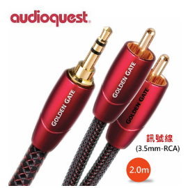 鈞釩音響~美國名線 Audioquest Golden Gate (3.5mm-RCA) 訊號線 2.0M. 公司貨