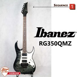 爵士樂器】原廠公司貨保固免運日本限定款IBANEZ RG350QMZ 電吉他透明灰