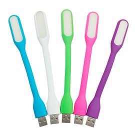 【USB 燈】USB 隨身任意彎LED燈 露營 手電筒 顏色隨機出貨 （一組5入）