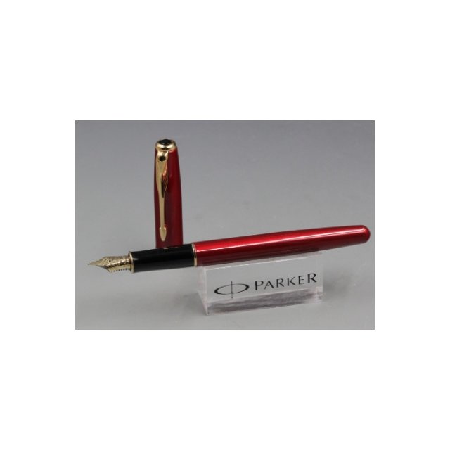 有現貨＊PARKER派克 NEW SONNET新商籟 大紅色金夾 18K金筆尖 鋼筆