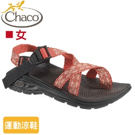 【全家遊戶外】㊣ Chaco 美國 女款 冒險旅遊涼鞋-夾腳款 5、6、7 HB40緹花紅 CH-EZW02-HB40 運動涼鞋 戶外拖鞋 耐磨