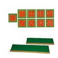 3-6歲蒙特梭利數學教具：方形分數嵌板（鐵製）
